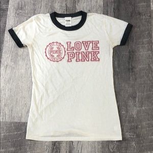Victoria’s Secret pink T-shirt cream in Charcoal